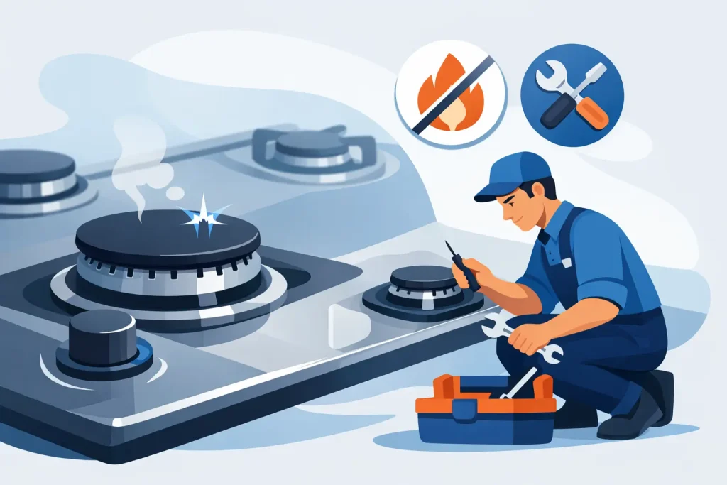 Gas Hob Repair When Your Burner Will Not Light