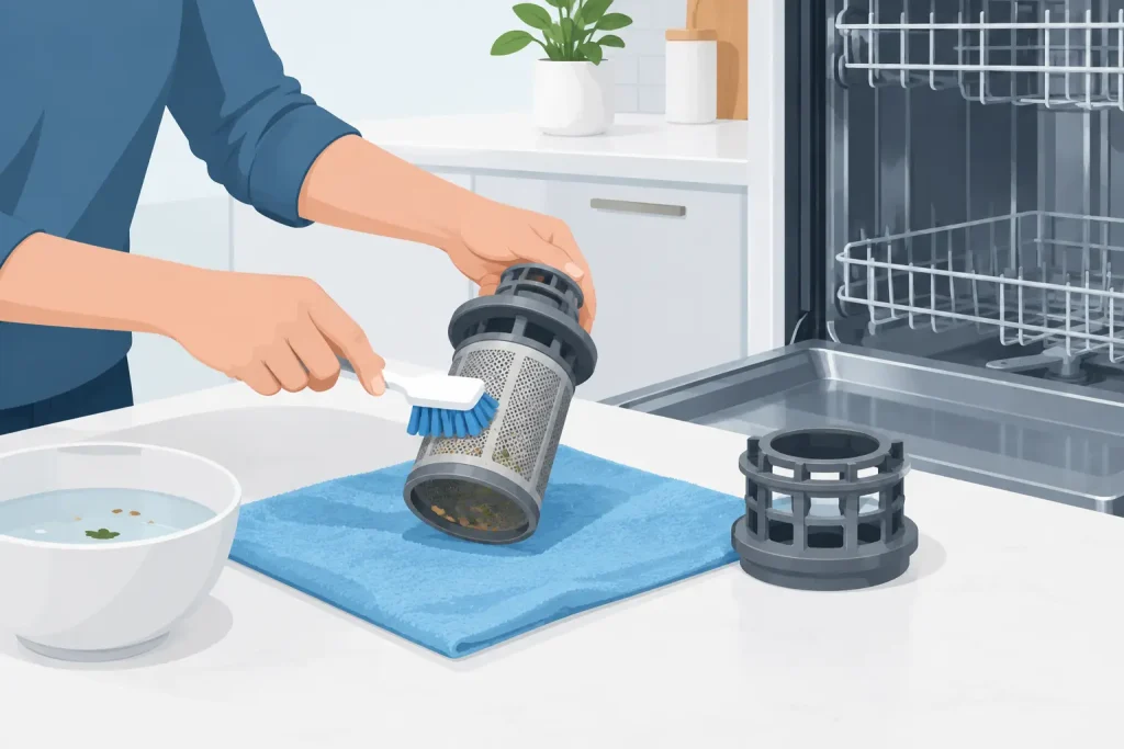 How to Clean Dishwasher Filter Without Making a Mess