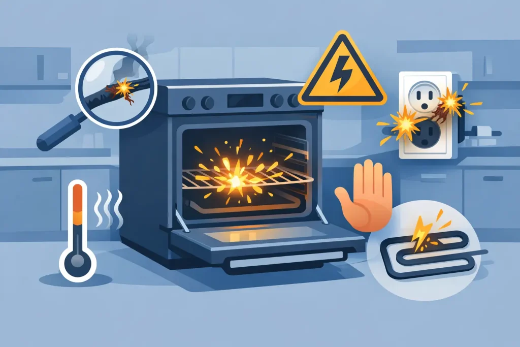 Oven Sparks Inside? Stop and Check These Signs